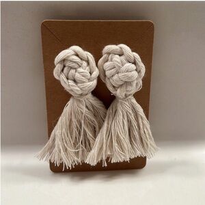 Handmade Braided Tassel Earrings
